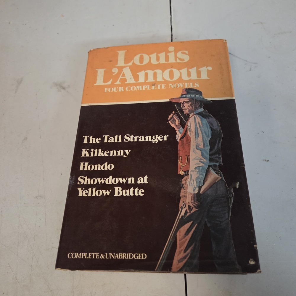 Louis L'Amour Four Complete Novels 1980 Avenel Unabridged Tall Stranger HC w/ DJ